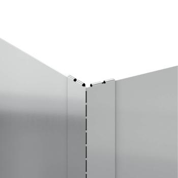 Raseneinfassung 60 x 60 x 20 cm Stahl Silber