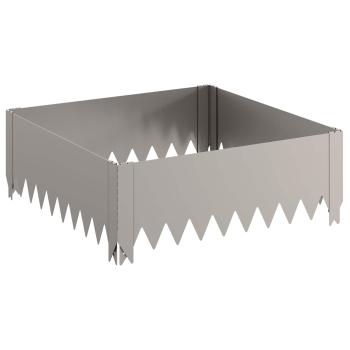 Raseneinfassung 4 stk. 60 x 60 x 20 cm Stahl Rostig