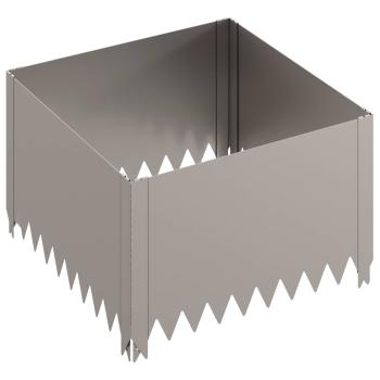 Raseneinfassung 4 stk. 60 x 60 x 35 cm Stahl Rostig