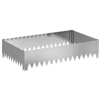 Raseneinfassung 4 stk. 100 x 60 x 20 cm Stahl Silber