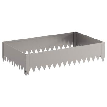 Raseneinfassung 4 stk. 100 x 60 x 20 cm Stahl Rostig