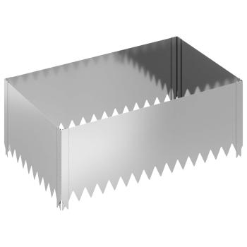 Raseneinfassung 100 x 60 x 35 cm Stahl Silber