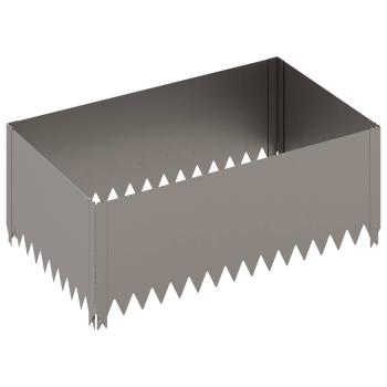 Raseneinfassung 4 stk. 100 x 60 x 35 cm Stahl Rostig