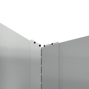 Raseneinfassung 100 x 100 x 20 cm Stahl Silber