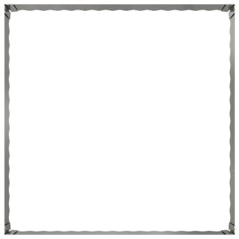 Raseneinfassung 100 x 100 x 35 cm Stahl Silber