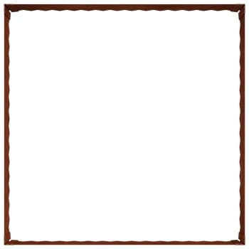 Raseneinfassung 100 x 100 x 35 cm Stahl Rostig