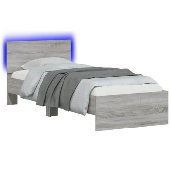 Bettrahmen Grau Sonoma 80 x 200 cm Holzwerkstoff