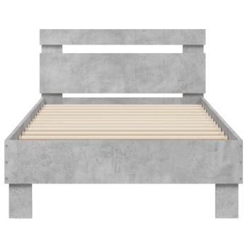 Bettrahmen Betongrau Holzwerkstoff