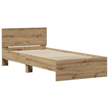Bettgestell mit Kopfteil Artisan-Eiche Holzwerkstoff