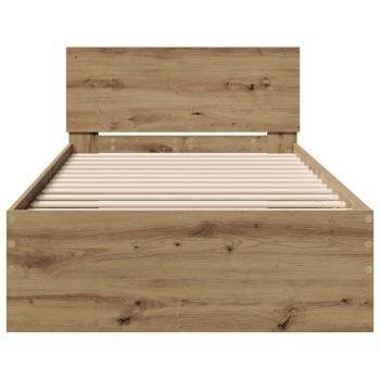 Bettgestell mit Kopfteil Artisan-Eiche Holzwerkstoff