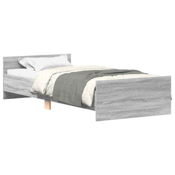 Bettrahmen Grau Sonoma 80 x 200 cm Holzwerkstoff