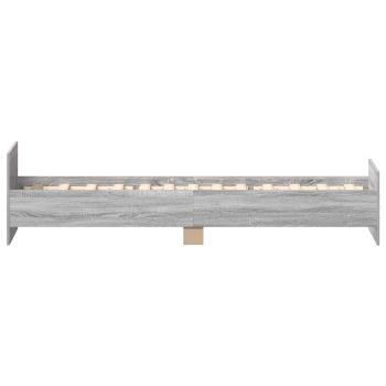 Bettrahmen Grau Sonoma 80 x 200 cm Holzwerkstoff