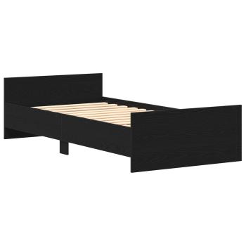 Bettrahmen mit Kopfteil Schwarze Eiche Holzwerkstoff
