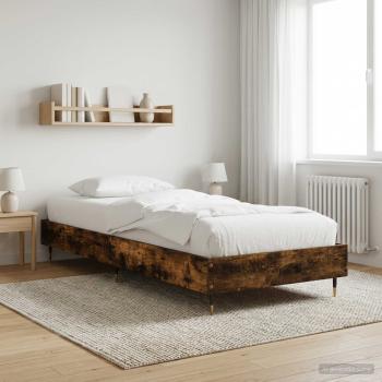 ARDEBO.de - Bettrahmen Geräucherte Eiche 80 x 200 cm Holzwerkstoff