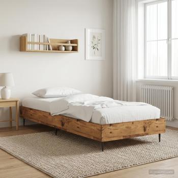 ARDEBO.de - Bettrahmen Altholz 80 x 200 cm Holzwerkstoff