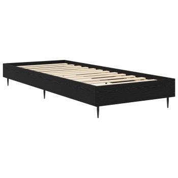 Bettrahmen Schwarz Eichen-Optik 80 x 200 cm Holzwerkstoff