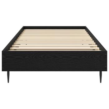 Bettrahmen Schwarz Eichen-Optik 80 x 200 cm Holzwerkstoff