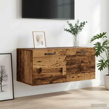ARDEBO.de - Wandschrank Wandhalterung Altholz 80 x 36,5 x 35 cm