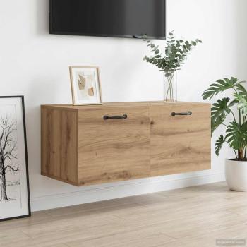 ARDEBO.de - Wandschrank Wandhalterung Artisan-Eiche 80 x 36,5 x 35 cm