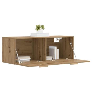Wandschrank 100 x 36,5 x 35 cm Holzwerkstoff Artisan-Eiche