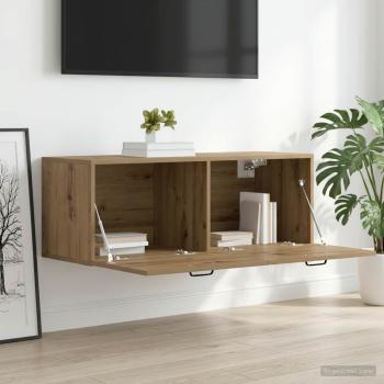 ARDEBO.de - Wandschrank 100 x 36,5 x 35 cm Holzwerkstoff Artisan-Eiche