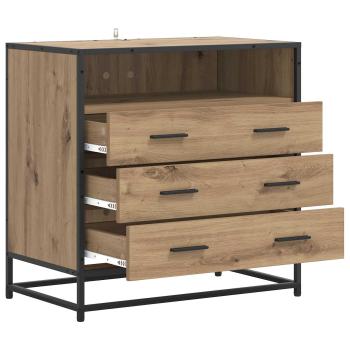 Schubladenschrank 3-Schublade Artisan-Eiche 70 x 41 x 70 cm