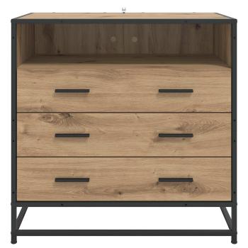 Schubladenschrank 3-Schublade Artisan-Eiche 70 x 41 x 70 cm