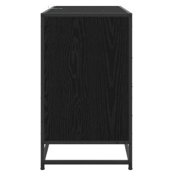 Schubladenschrank 3-Schublade Schwarz Eichen-Optik