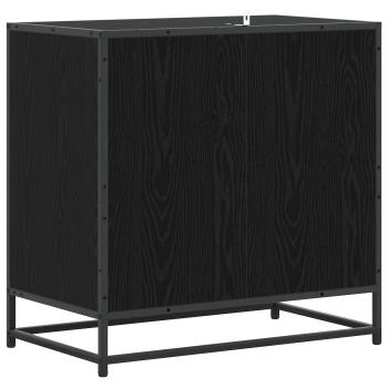 Schubladenschrank 3-Schublade Schwarz Eichen-Optik