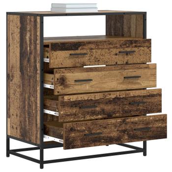Schubladenschrank 4-Schublade Altholz 70 x 41 x 83,5 cm