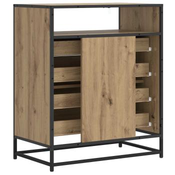 Schubladenschrank 4-Schublade Artisan-Eiche 70 x 41 x 83,5 cm