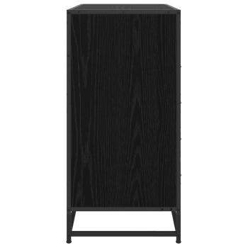 Schubladenschrank 4-Schublade Schwarz Eichen-Optik