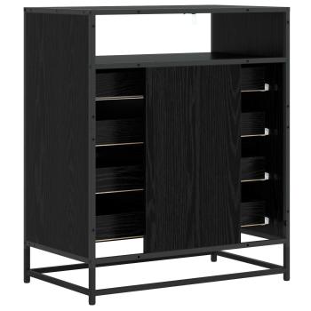 Schubladenschrank 4-Schublade Schwarz Eichen-Optik