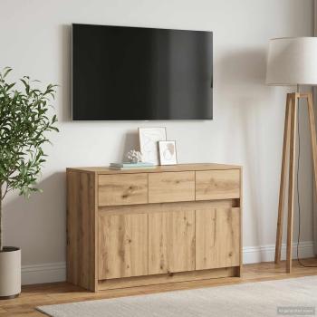 ARDEBO.de - TV-Schränk 91 x 34 x 61 cm Artisan-Eiche Holzwerkstoff