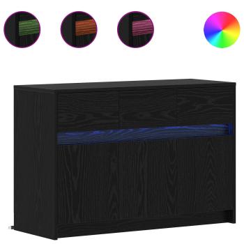 TV-Schränk 91 x 34 x 61 cm Schwarze Eiche Holzwerkstoff