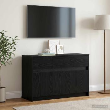 TV-Schränk 91 x 34 x 61 cm Schwarze Eiche Holzwerkstoff