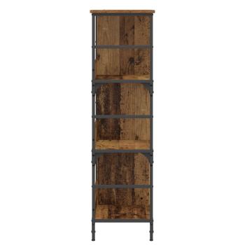 Regal 4 Ebenen 78,5 x 33 x 117,5 cm Metall PB Altholz
