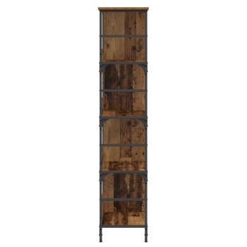 Regal 4 Ebenen 78,5 x 33 x 153 cm Metall PB Altholz