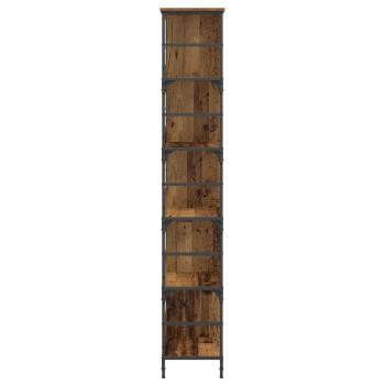 Regal 4 Ebenen 78,5 x 33 x 188,5 cm Metall PB Altholz