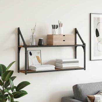 ARDEBO.de - Wandregal Wandhalterung Altholz 80 x 21 x 51 cm Metall PB