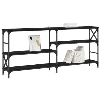 Konsolentisch Schwarz Eichen-Optik 180 x 29 x 76,5 cm Metall PB