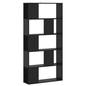 ARDEBO.de - Bücherregal Schwarz Eichen-Optik 80,5 x 23,5 x 162,5 cm PB