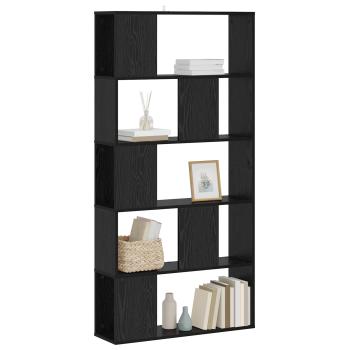 Bücherregal Schwarz Eichen-Optik 80,5 x 23,5 x 162,5 cm PB