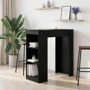 ARDEBO.de - Bartisch 95 x 47 x 103,5 cm Holzwerkstoff Schwarze Eiche