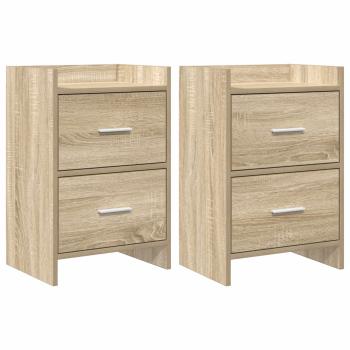 ARDEBO.de - Nachttische 2 stk. Sonoma-Eiche 40 x 30 x 60 cm Holzwerkstoff