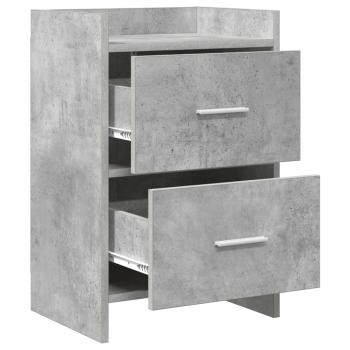 Nachttische 2 stk. Betongrau 40 x 30 x 60 cm Holzwerkstoff