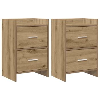 ARDEBO.de - Nachttische 2 stk. Artisan-Eiche 40 x 30 x 60 cm Holzwerkstoff