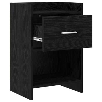 Nachttische 2 stk. Schwarze Eiche 40 x 30 x 60 cm Holzwerkstoff