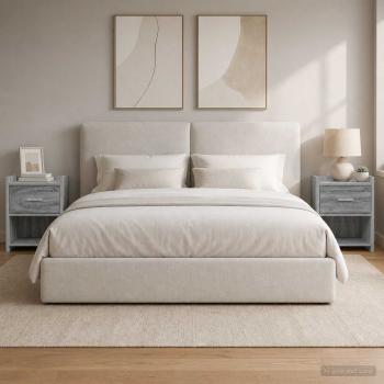 ARDEBO.de - Nachttische 2 stk. Grau Sonoma 40 x 30 x 60 cm Holzwerkstoff