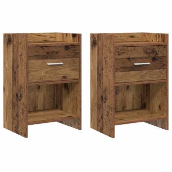 Nachttische 2 stk. Altholz 40 x 30 x 60 cm Holzwerkstoff